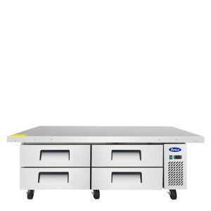 Atosa MGF8454GR — 76″ Refrigerated Chef Base, Extended Top