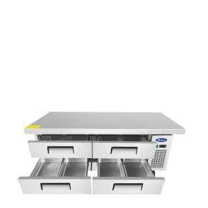 Atosa MGF8454GR — 76″ Refrigerated Chef Base, Extended Top