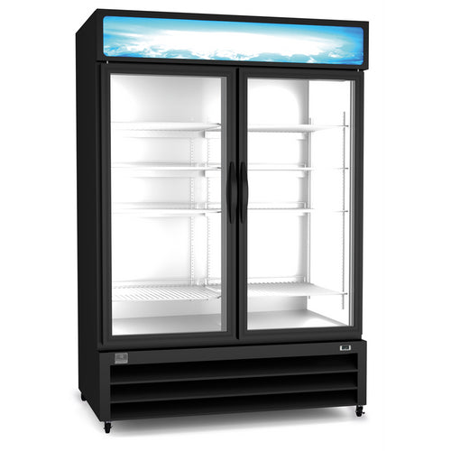 Kelvinator Refrigeration Equipment 2-Hinged Glass Door Full Height Merchandiser Freezer 54" Long
