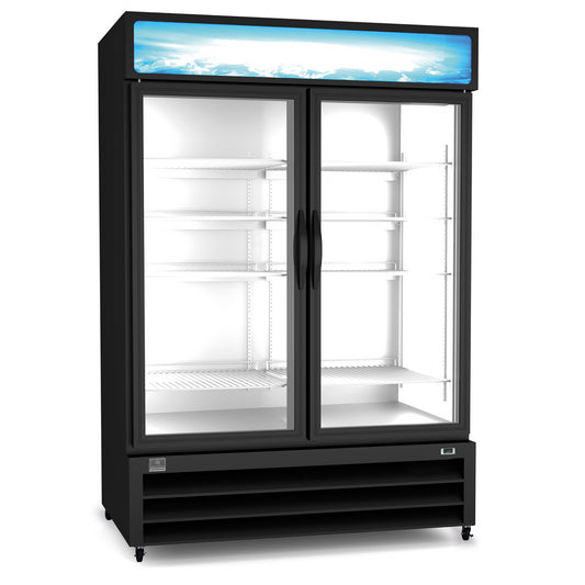 Kelvinator Refrigeration Equipment 2-Hinged Glass Door Full Height Merchandiser Freezer 54" Long