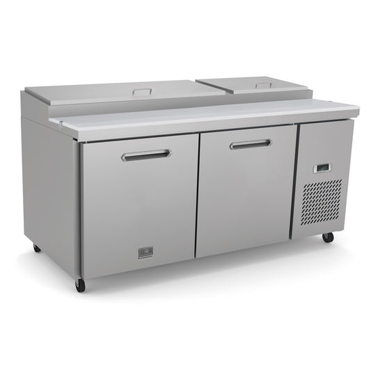 Kelvinator Refrigeration Equipment 2-Door Pizza Prep Table 71" Long 9-1/3 Pan