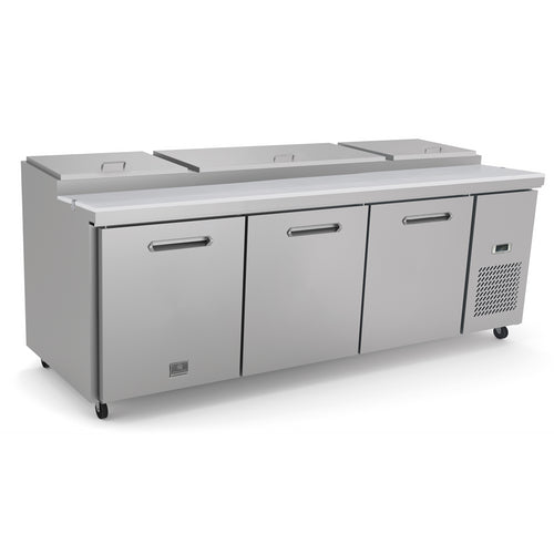 Kelvinator Refrigeration Equipment 3-Door Pizza Prep Table 94" Long 12-1/3 Pan