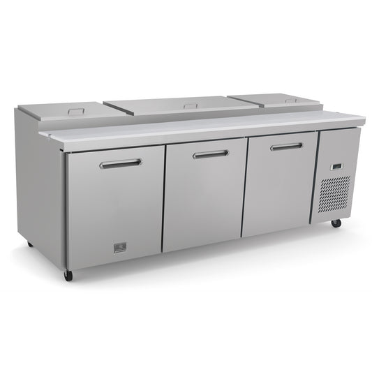 Kelvinator Refrigeration Equipment 3-Door Pizza Prep Table 94" Long 12-1/3 Pan