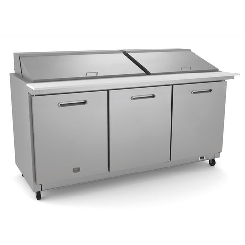 Kelvinator Refrigeration Equipment 3-Door Mega Top Prep 72" Long 30-1/6 Pan