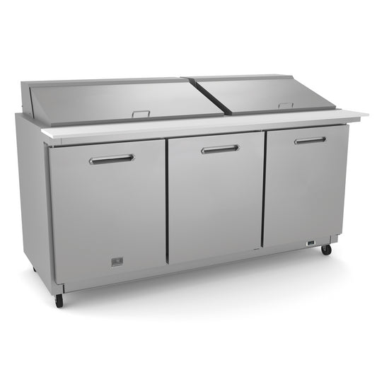 Kelvinator Refrigeration Equipment 3-Door Mega Top Prep 72" Long 30-1/6 Pan