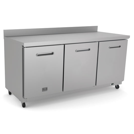 Kelvinator Refrigeration Equipment 3-Door Work Top Refrigerator 72" Long