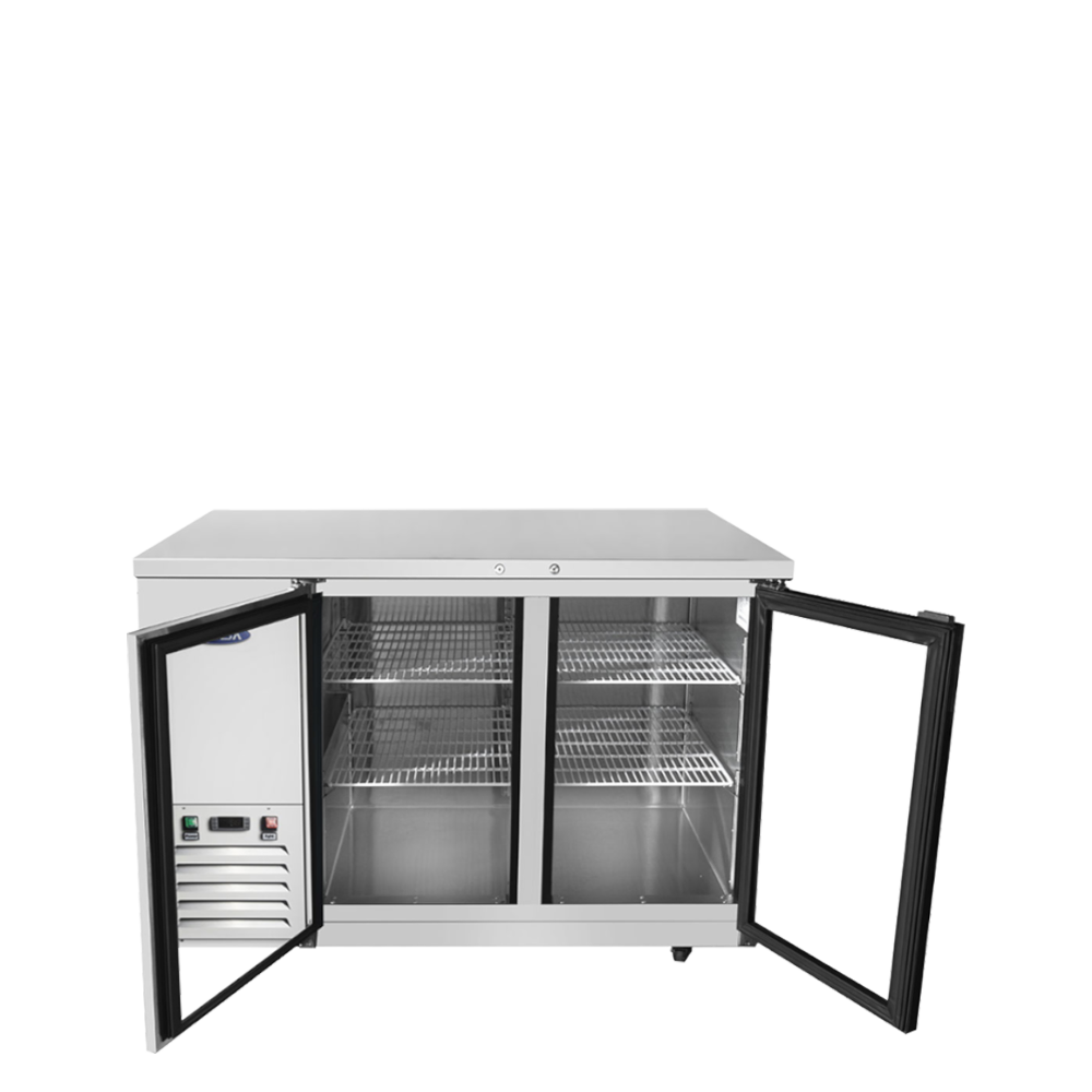 Atosa SBB59GGRAUS1 — 59″ Shallow Depth Back Bar Cooler with Glass Doors
