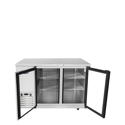 Atosa SBB59GGRAUS1 — 59″ Shallow Depth Back Bar Cooler with Glass Doors