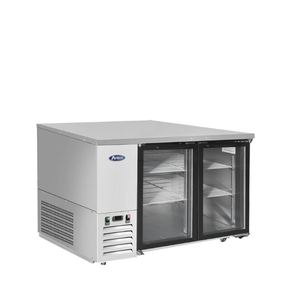 Atosa SBB59GGRAUS1 — 59″ Shallow Depth Back Bar Cooler with Glass Doors