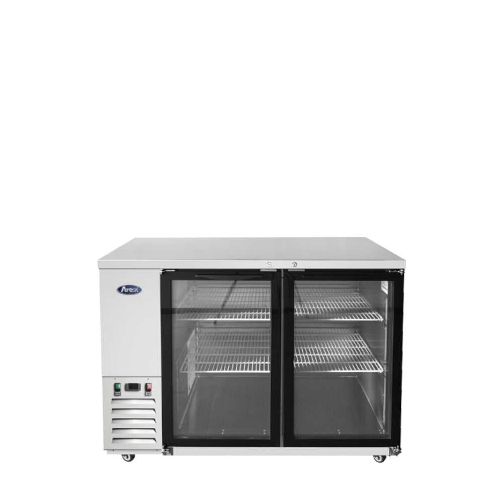 Atosa SBB59GGRAUS1 — 59″ Shallow Depth Back Bar Cooler with Glass Doors