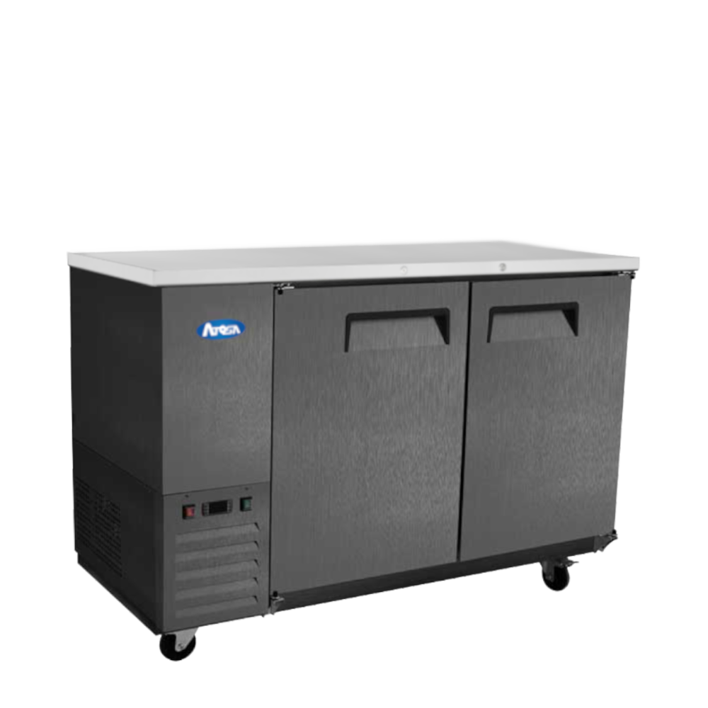 Atosa SBB48GRAUS2 — 48″ Black Shallow Depth Back Bar Cooler