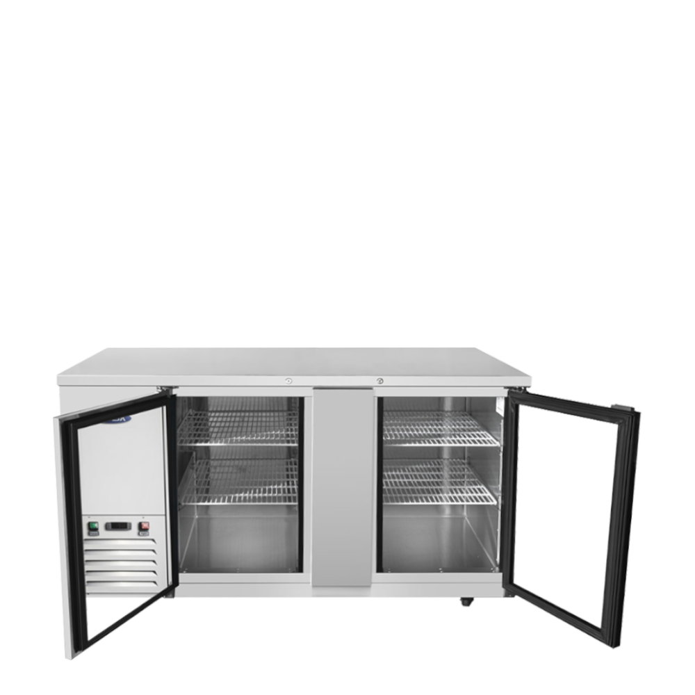 Atosa SBB69GGRAUS1 — 69″ Shallow Depth Back Bar Cooler with Glass Doors