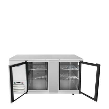 Atosa SBB69GGRAUS1 — 69″ Shallow Depth Back Bar Cooler with Glass Doors