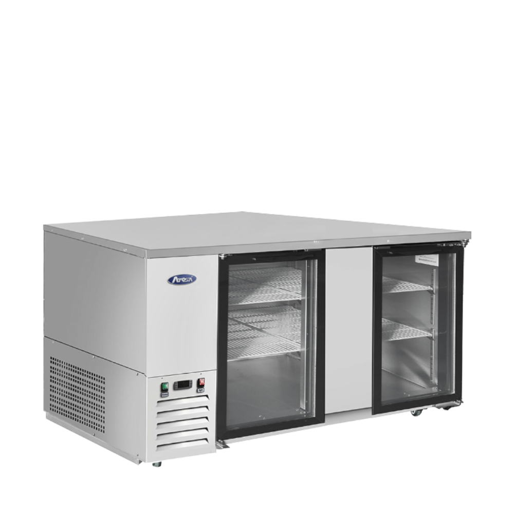 Atosa SBB69GGRAUS1 — 69″ Shallow Depth Back Bar Cooler with Glass Doors