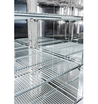 Saba Corpusa ST-47RG Glass Door Reach-In Refrigerator, 47 Cu. Ft. Stainless Steel (2-Door)