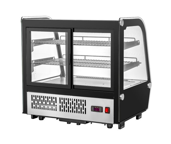 Migali 28” Wide Counter-Top Straight Glass Display Case Refrigerator