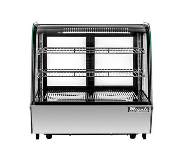 Migali 28” Wide Counter-Top Straight Glass Display Case Refrigerator