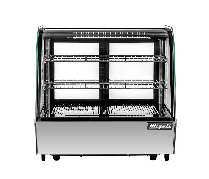 Migali 28” Wide Counter-Top Straight Glass Display Case Refrigerator