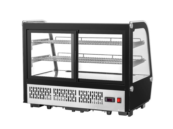 Migali 35” Wide Counter-Top Straight Glass Display Case Refrigerator