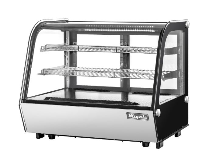 Migali 35” Wide Counter-Top Straight Glass Display Case Refrigerator
