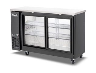 Migali C-BB60G-HC 60" Two Glass Door Back Bar Refrigerator