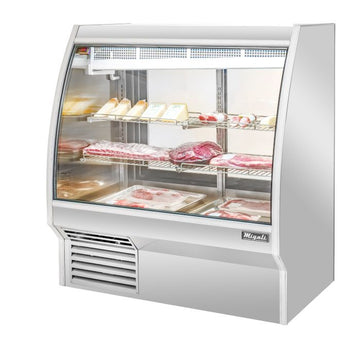 Migali C-DC-4 - Competitor Series 4 Foot Interchangeable Refrigerated Meat/Fish/Deli Display Case, Curved Glass Front - 22.5 Cu/Ft
