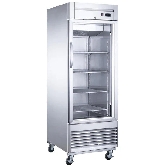 Dukers D28F-GS1 Bottom Mount Glass Single Door Commercial Reach-in Freezer