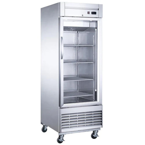 Dukers D28F-GS1 Bottom Mount Glass Single Door Commercial Reach-in Freezer