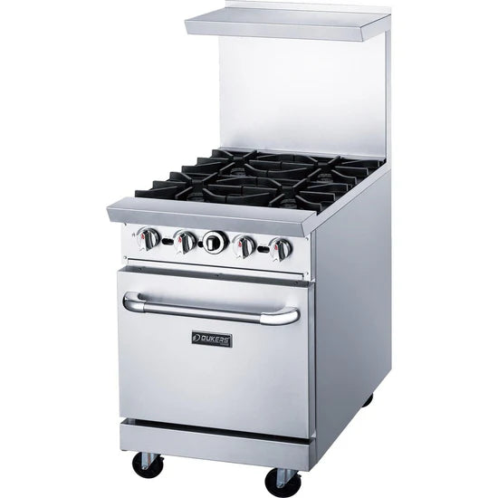 Dukers DCR24-4B 24" Gas Range with Four (4) Open Burners