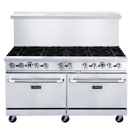 Dukers DCR60-10B 60" Gas Range with Ten (10) Open Burners