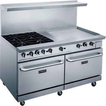 Dukers DCR60-4B36GM 60" Gas Range with Four (4) Open Burners & 36" Griddle