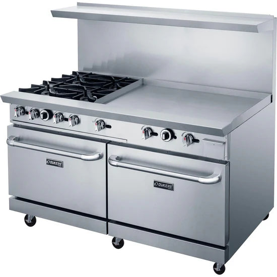 Dukers DCR60-4B36GM 60" Gas Range with Four (4) Open Burners & 36" Griddle