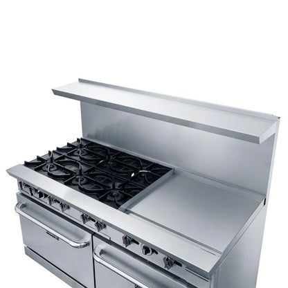Dukers DCR60-6B24GM 60" Gas Range with Six (6) Open Burners & 24" Griddle