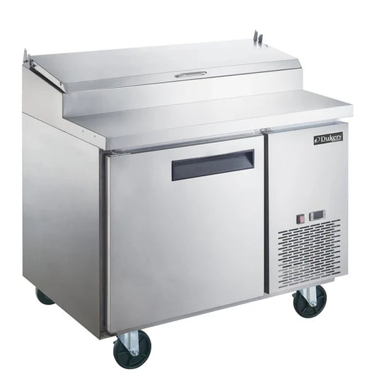 Dukers DPP44-6-S1 Commercial Single Door Pizza Prep Table Refrigerator