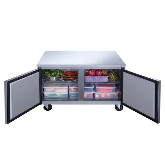 Dukers DUC48R 2-Door Undercounter Refrigerator in Stainless Steel