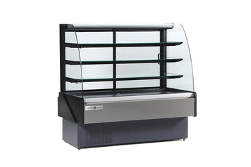 Hydra-Kool KBD-CG-40-S Bakery Display Case – 40.4"W, Curved Glass, LED Lighting, Self-Contained