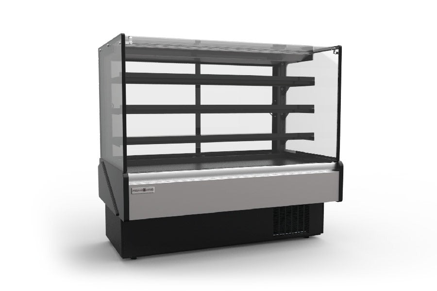 Hydra-Kool KBD-FG-80-D Non-Refrigerated Bakery Display Case – 77-1/2"W, Flat Glass, LED Lighting
