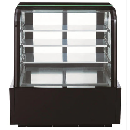 Dukers DDM48R-CB Curved Glass 48" Cake Showcase