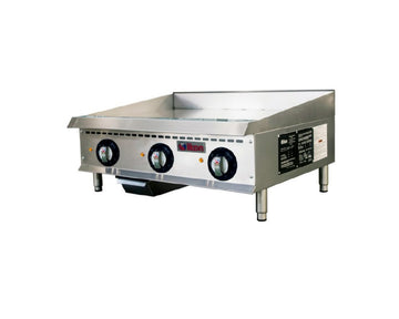 IKON ITG-36E Electric Griddle – 36” Width, 1” Steel Plate, Snap-Action Thermostat, 208/240V