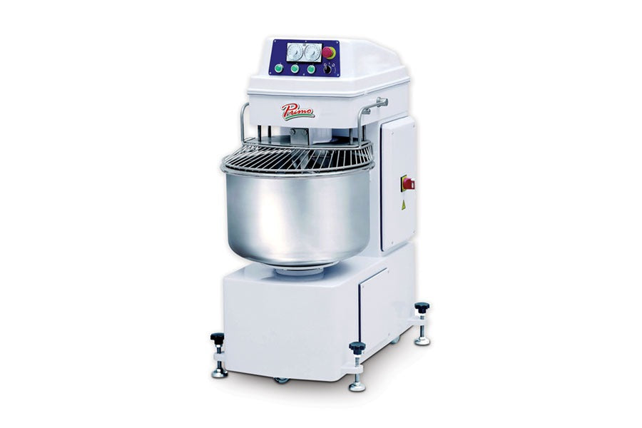 Primo PSM-60E Spiral Mixer, Twin Motor, 2 Speeds, 3 Run Modes, 82 lbs Flour & 132 lbs Dough Capacity